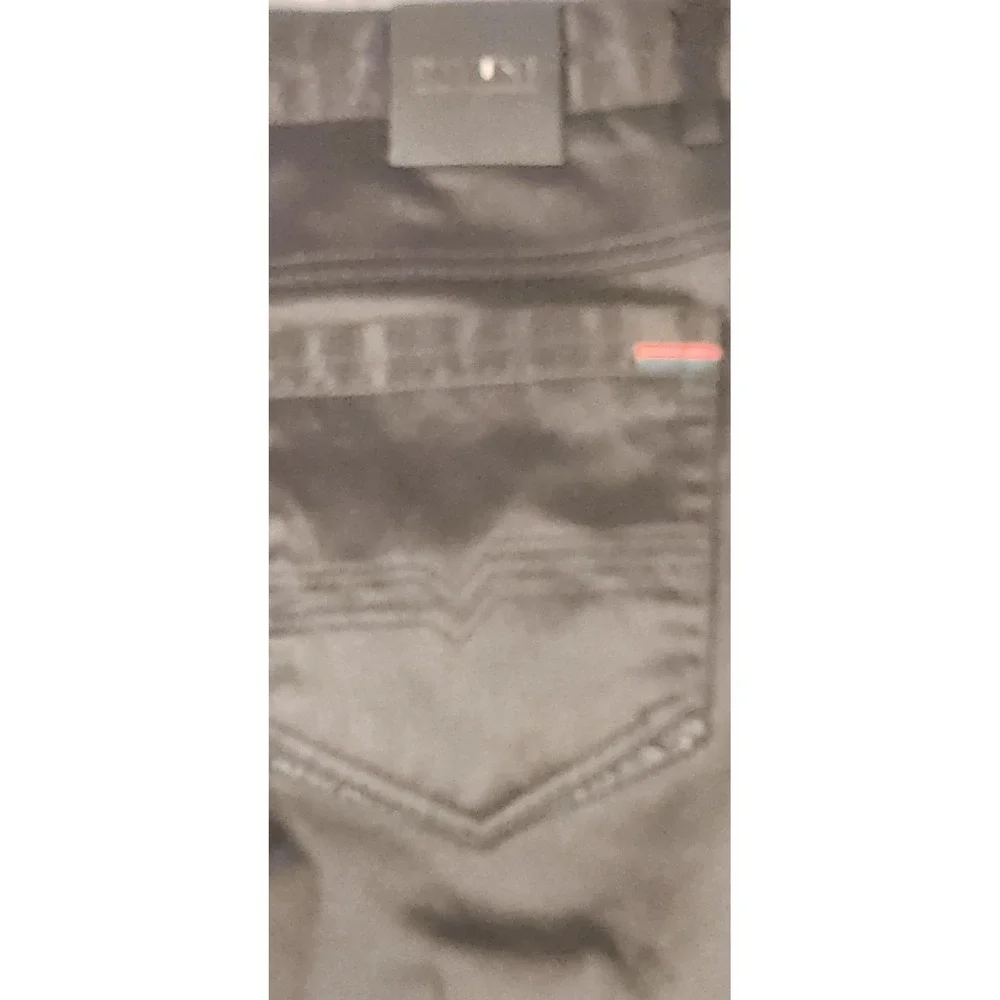 Pavini Jeans Mens 34x32 Black Straight Leg Denim Cotton Polyester RN140957‎